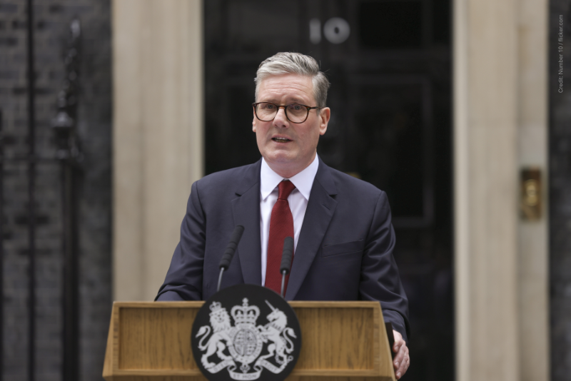 Prime Minister Sir Keir Starmer arrives at Number 10 Downing St